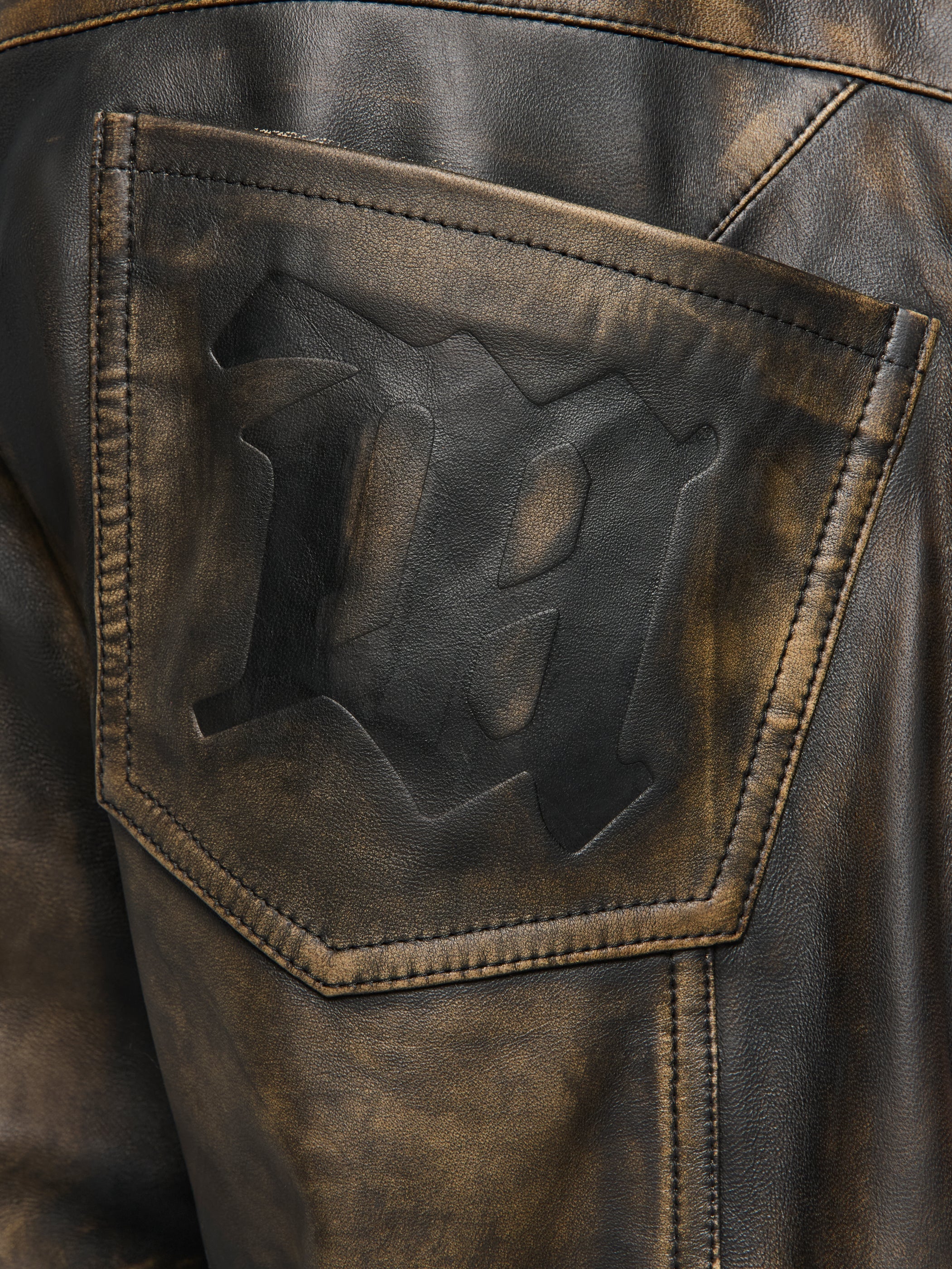 Vintage Leather Moto Pants
