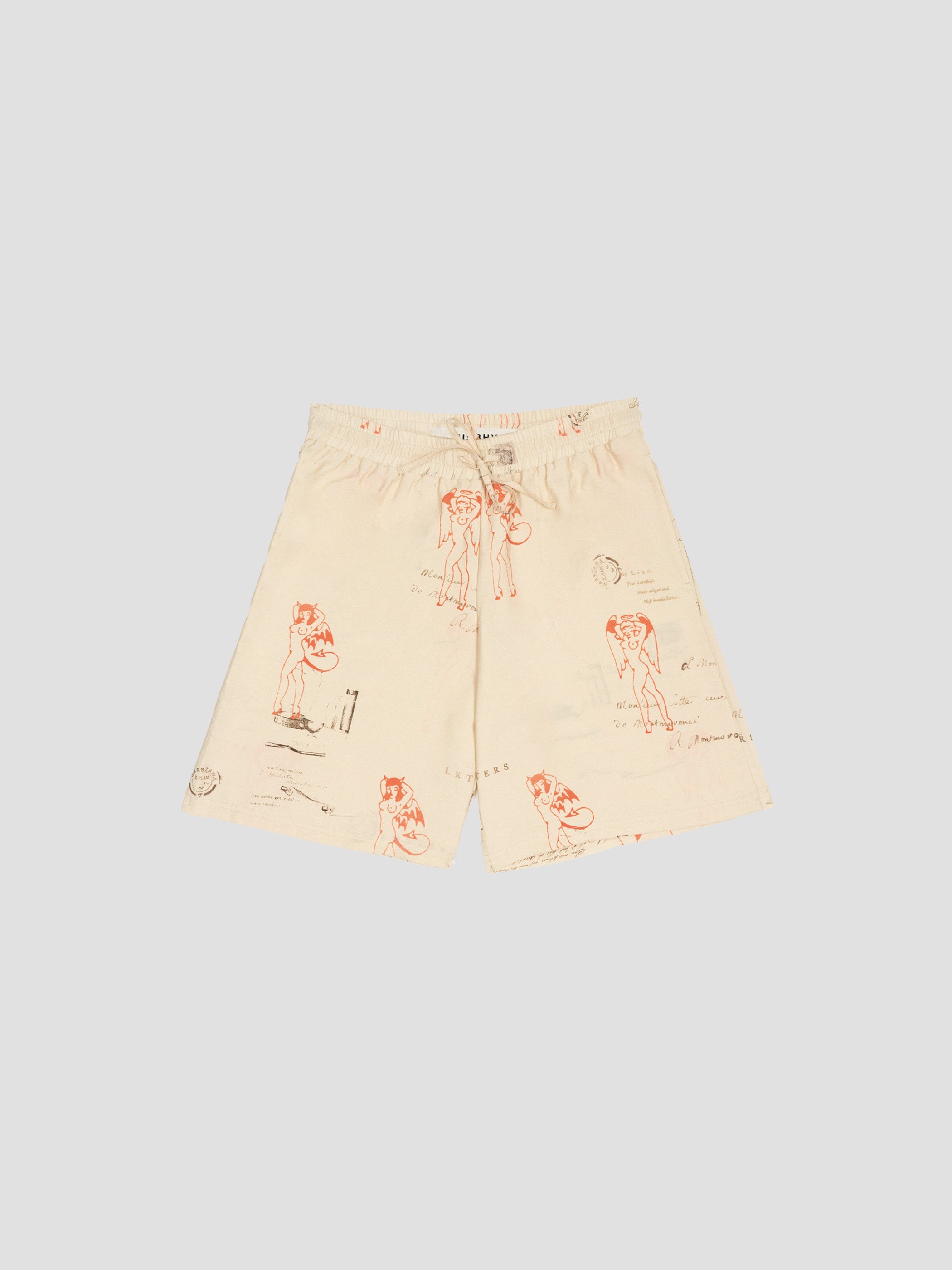 Devil&Angel Postcard Shorts Unisex